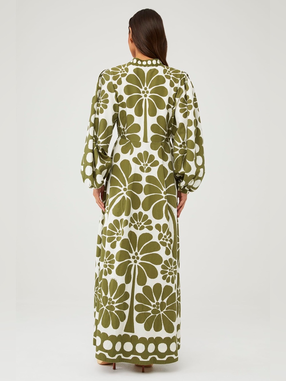 FARM RIO
Buttoned Puff Sleeve Maxi Dress - Palermo
Green - Picture 3 of 14